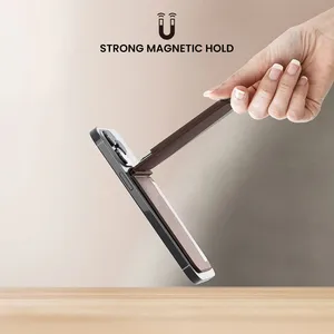 New Shockproof Pu Leather Card Holder Cell Phone Magnet Card Bags Case Magnetic Wallet For Iphone