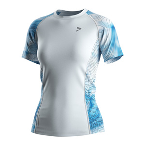 <b>Women's</b> Safety Night Jogging <b>T</b>-<b>Shirt</b> High Visible <b>Neon</b> Print Armpit Mesh Summer Fitness Wear - Product Image 2