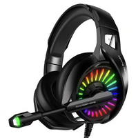 PS4 PC Xbox One için RGB Işıklı ve Mikrofonlu Oyuncu Kulaklığı (Plastik)