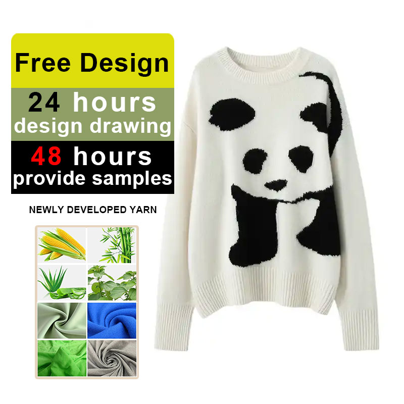 Sueter de panda para mujer sale