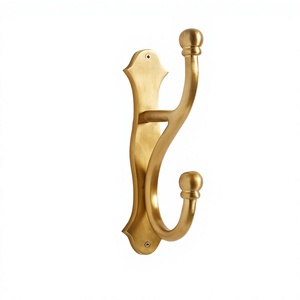 Classic Brass Wall Mount <b>Hook</b> Single <b>Coat</b> Hanger Anti Rust Metal <b>Decorative</b> <b>Hook</b> for Clothing Home Accessories hardware <b>Hooks</b> - Product Image 1