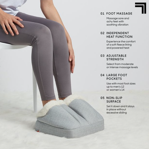 Riscaldamento e vibrazione del piede massaggiatore scarpe funzione elettronica manuale per gambe scarpe riscaldate - Product Image 4