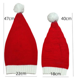 Famille correspondant chapeau de noël hiver chaud mère et bébé bonnet en tricot noël parent-enfant Pom bonnet chapeau Santa Crochet chapeaux - Product Image 5