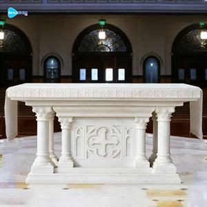 <span class=keywords><strong>Table</strong></span> d'autel en marbre naturel pour église catholique, utilisation en extérieur, design européen, durable - Product Image 6