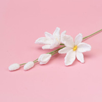 Pabrik Grosir Anggrek Dendrobium Rajutan Tangan, Bunga Benang Buatan yang Sudah Jadi untuk Hadiah Festival Valentine Qixi & Dekorasi Rumah