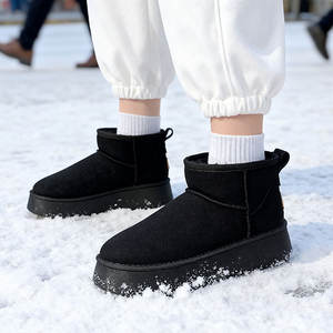 Botas de Nieve Originales de Alta Calidad para Mujer, de Piel Auténtica, con Suela Gruesa, Forradas de Lana de Oveja, Cálidas para Invierno - Product Image 2