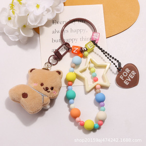 ใหม่น่ารักการ์ตูนตุ๊กตาพวงกุญแจจี้หัวใจสีสันสดใสอุปกรณ์เสริมตกแต่งเคสหูฟัง Q1385 ยี่ห้อ - Product Image 6