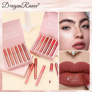 Dragon Ranee 6PCs Matte <span class=keywords><strong>Lip</strong></span> <span class=keywords><strong>Gloss</strong></span> Style Nude Impermeable Lindo No Blooming Makeup <span class=keywords><strong>Lip</strong></span> Set <span class=keywords><strong>Lip</strong></span> <span class=keywords><strong>Gloss</strong></span> - Product Image 2