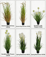 Plante d'herbe artificielle, fausse herbe ornementale, plume blanche en pot, décoration pour salon, balcon, maison nordique, bureau