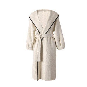 Bettergirl 2025 début automne nouveau style peignoir double face laine à lacets élégant longue <span class=keywords><strong>veste</strong></span> avec des lignes épurées - Product Image 2