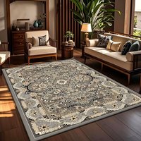 Abstrakter Stil 3D-Gedruckter Kristallvelours Wohnzimmer-Teppich Set für Wohnraumdekoration