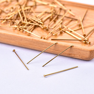 Épingles en T en cuivre, accessoires de bijouterie, tête ronde 25 mm, pour la création de bijoux et les fournitures d'artisanat DIY - Product Image 4