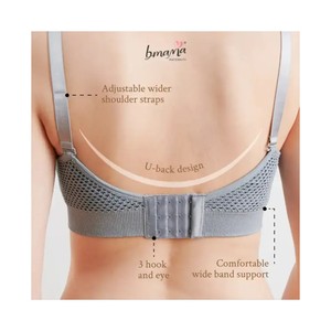 Sujetador deportivo de enfermería y comodidad Servicio de bombeo manos libres Correas convertibles OEM Sujetador de enfermería con bordado sin costuras sin alambre Bmama - Product Image 1