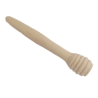 Bâton d'agitation en nid d'abeille poli à la main en bois de hêtre massif de 16cm pour l'artisanat du bois Boîtes en bois et panneaux muraux