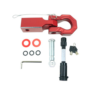 Tùy chỉnh mới 2 \ "màu đỏ nhôm Trailer Hitch Receiver Kit với <span class=keywords><strong>D</strong></span> vòng còng cho kéo các ứng <span class=keywords><strong>d</strong></span>ụng còng - Product Image 1