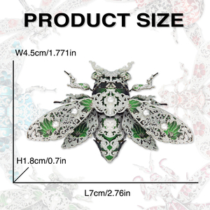 Piececool <span class=keywords><strong>la</strong></span> Cicala Smeraldo, Puzzle 3D in Metallo, Modello di Insetto Animale Fai-da-Te, Decorazione Moderna, Regalo Artigianale per Adulti e Bambini - Product Image 3