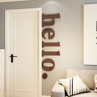 HELLO Stickers Acrylic Self Adhesive Home Bedroom Headboard Decoration Painting Wall HELLO Sticker