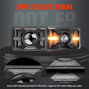 ไฟหน้า LED สีขาวแบบลำแสงสูง-ต่ำ กันน้ำ กำลังสูงสุด ขนาด 4x6 นิ้ว - Product Image 2