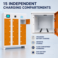 Station de recharge portable 15 cellules avec démarrage par QR et paiement par carte pour campus, parc industriel, chargeur de vélo - Fournisseur chinois