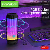 Speaker Bluetooth Transparan MAIMI F3 Colorful Rhythm Grosir, Mendukung Kartu TF dan USB Disk, Speaker Nirkabel