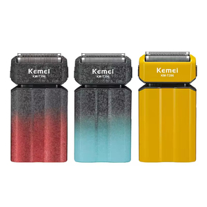 Rasoir électrique pour homme <span class=keywords><strong>KEMEI</strong></span> KM-t396, batterie rechargeable <span class=keywords><strong>600</strong></span> mAh, 7500 tr/min, lames jumelles en acier inoxydable, tête de rasage pour calvitie - Product Image 6