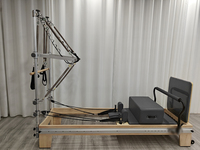 Equipo de Pilates Reformer Resistente, Máquina de Pilates Reformer de Madera, Reformer de Arce, Torre de Pilates Reformer para Estudio de Yoga
