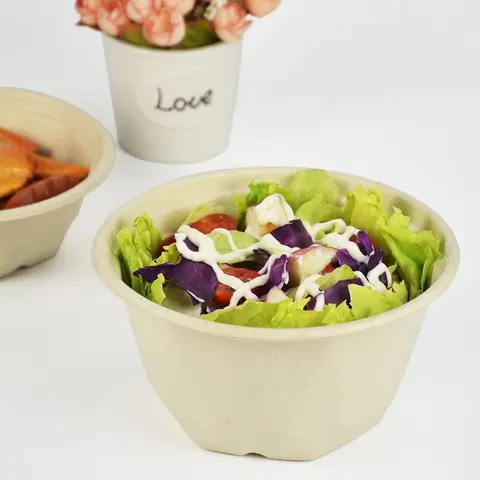 Disposable Soup Container Bagasse 16 White 100 Pack Nature House Sugarcane Tree Free 11.5oz Bowl