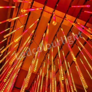 Guirlande lumineuse de Noël effet pluie de météores pour extérieur, pour mariage, fête, étanche, LED <span class=keywords><strong>étoile</strong></span>s filantes, décoration de festival, lumière <span class=keywords><strong>pixel</strong></span> DMX - Product Image 1