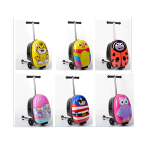 2025 nouvelle vente chaude <span class=keywords><strong>Scooter</strong></span> dur bagages abs pc roues pliantes pour chariot bagages enfants sacs de voyage valise boîte 21 pouces - Product Image 6