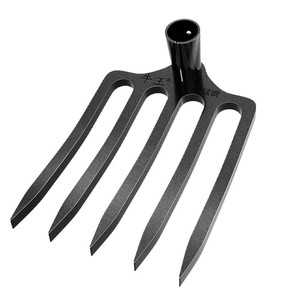 Râteau agricole multifonctionnel à cinq dents en acier au manganèse, outil robuste pour le déchaussement et le labourage du sol, adapté à l'excavation et au défrichement des terres - Product Image 1