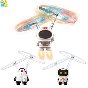 Kids Infrared hand induction spaceman spinning fly robot toy spaceship electric aircraft toy