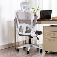 Chaise de visiteur de personnel de bureau de levage de gaz à dossier haut bon marché chaise de bureau ergonomique de maille de tâche de direction de pivot