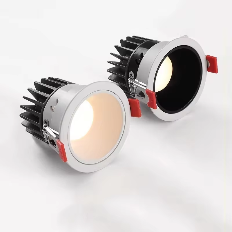 Adjustable Recessed COB LED Downlight Double Lamps 12W High CRI 90 3-Year Warranty Home Lighting