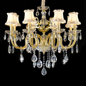 Lámpara de Araña de Cristal de <span class=keywords><strong>Murano</strong></span> Italiano MEEROSEE, Lámpara de Araña Moderna de Cristal, Lámpara Colgante de Cristal K9 para Dormitorio, Sala de Estar MD98038 - Product Image 2