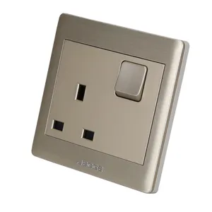 BOGE Quality 13A BS three pin socket with 1 Gang 1 way Wall Switch Socket