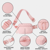 Tas Pinggang GPS Anti Air Bahan Nylon dengan Logo Custom, Dapat Disesuaikan, Grosir, untuk Tas Selempang Sporty, Tas Pinggang Serbaguna, Tas Santai untuk Perjalanan