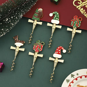 Tire-bouchon à thème de Noël avec motif ours et chiot, design festif, ouvre-bouteille de vin pour cadeau de table de fête, cadeau de fête - Product Image 4