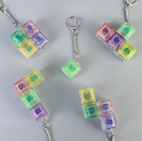 Porte-clés lumineux pour clavier mécanique PC, anti-stress, personnalisé, jouet de décompression, crochet de sac