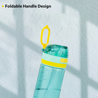 Bouteille d'eau d'hydratation Tritan de 750 ml, qualité assurée, étanche, écologique, unisexe, pour une utilisation mains libres et facile à boire
