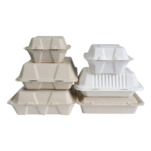 Caixa de Hambúrguer Descartável de 6 Polegadas com Tampa, Polpa de Bagaço 450ml, Biodegradável, Micro-ondas, Livre de PFAS, Recipiente para Alimentos para Viagem - Product Image 6