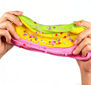 Crystal <b>Slime</b>, Ultra-light Clay, Soft Clay & Keychain Accessories in Color Box - Product Image 1