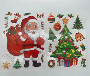 Calcomanías Decorativas Florales Acrílicas Impermeables y Ecológicas para Pared, Juego <span class=keywords><strong>de</strong></span> Adhesivos Navideños con Estampado Dorado <span class=keywords><strong>de</strong></span> 13x20.5cm, Impresión con Troquelado - Product Image 5