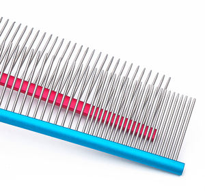 Peine de aseo para mascotas, peine de acero inoxidable galvanizado de doble cara para mascotas, peine de aseo para gatos y perros - Product Image 5