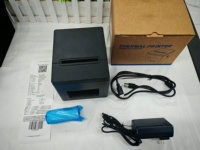 Impresora térmica de recibos de escritorio de 80 mm con puerto Ethernet y cortador automático en stock para tiendas minoristas, supermercados, USB+LAN