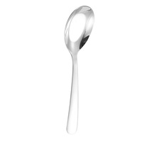 304 Edelstahl Flachbodenlöffel Spiegelpoliert Verstärktes Design für Suppen- und Dessertservierung