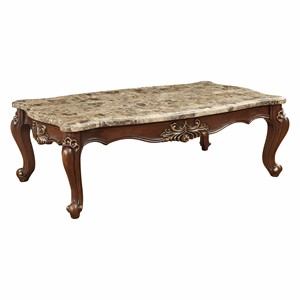 Tavolino da caffè HMS 34 \ "marrone e marrone scuro in finto marmo massello in legno massello - Product Image 3