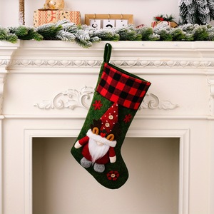 Gnome renne 3D pour enfants et famille, décoration de Noël classique en plaid rouge et <span class=keywords><strong>noir</strong></span>, douce et écologique, pour cheminée, manteau de cheminée, arbre de Noël - Product Image 5