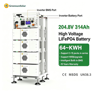 Batería de Litio de 64KWH 204.8V de Alto Voltaje, Precio al por Mayor, Compatible con <span class=keywords><strong>Inversores</strong></span> Híbridos Deye, Solis y <span class=keywords><strong>Goodwe</strong></span> - Product Image 1
