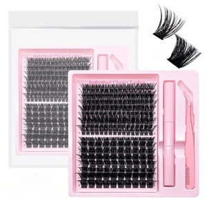 Kit de extensión de pestañas postizas naturales mixtas 30D 40D de etiqueta privada en juego de pestañas de racimo de Manga personalizado DIY embalaje al por mayor - Product Image 6
