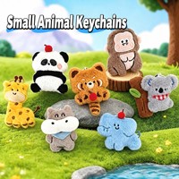 Porte-clés en peluche animaux de la ferme originaux en gros, pendentifs doux en forme d'animaux en peluche, breloques mignonnes pour sacs et sacs à dos, cadeau personnalisé